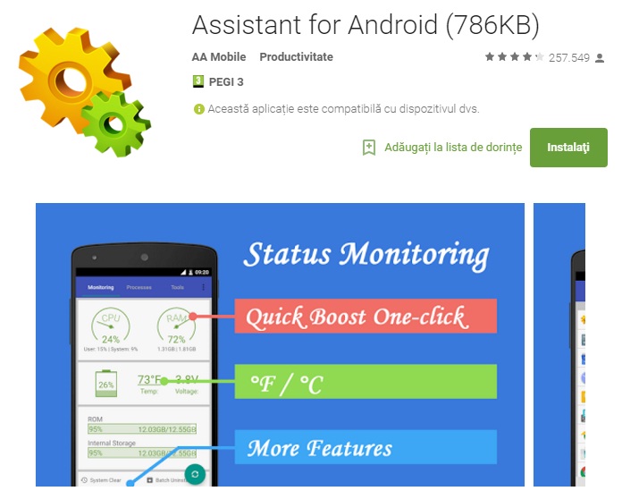Super aplicatie pentru Android, de la mutarea aplicatiilor pe card pana la auto boost