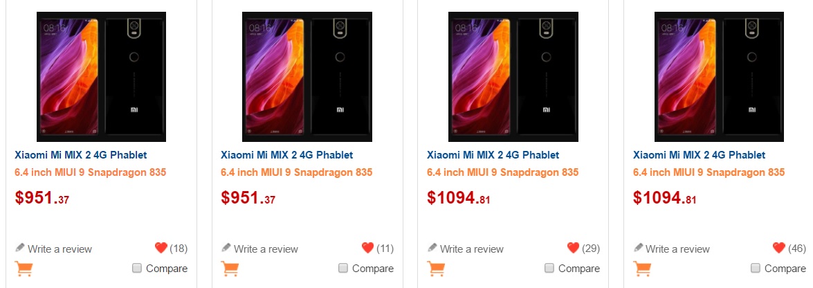 Xiaomi Mi Mix 2 apare listat de gearbest, vedem si pret