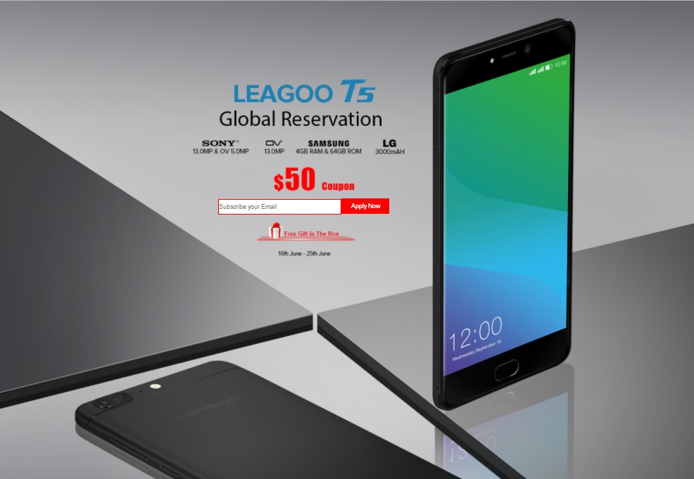LEAGOO T5, noul flagship cu 2 camere si 4GB RAM