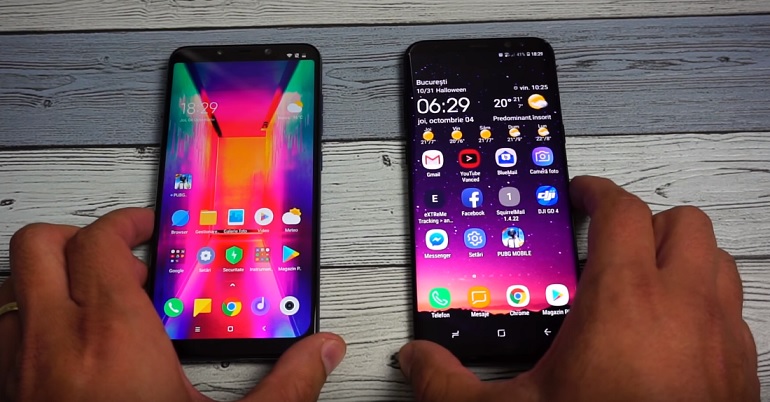 Pocophone F1 vs Samsung Galaxy S8, comparatie video
