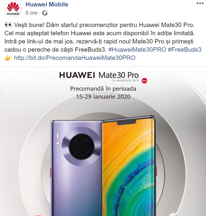Abia dupa 4 luni, Huawei Romania aduce oficial Mate 30 PRO