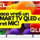 Smart TV QLED la numai 1099 lei, pret chiar bun pentru 108cm