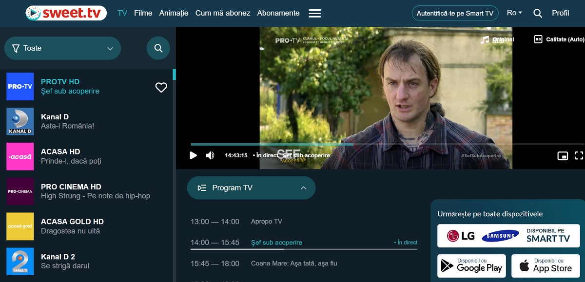 Gata cu Digi Online? A aparut SweetTV cu canale din Romania